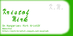 kristof mirk business card